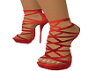 Red Spike Heel Sandals