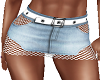 JEAN SKIRT W WHITE NET