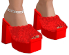 Kelly Red Fur Heels