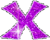 Purple Glitter X