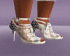 (al) white leopard shoes