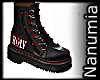 black&red boots