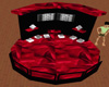 Red satin bed