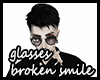 glasses broken smile