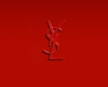 red ysl painting