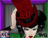 Burlesque Goth Hat Red