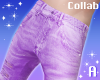 A! Purple denim shorts