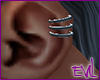 [EM]Metal 3 Ear rings L