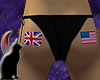 UK & USA Flag bum tattoo
