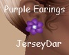 Purple Flower Earings