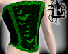 Black/green Batty corset