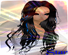 Long Blck Blue Wavy Hair
