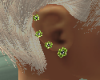 light green ear rings