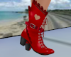 Red Heart Lace Boots