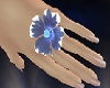 Blue flower ring