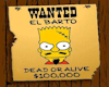 Bart Wanted Sticker