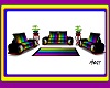 Neon Rainbow Couch Set
