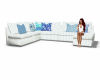 Blue Striped Sectional