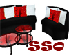 Hot red lover sofa