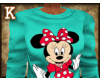 Minnie Mouse Teal Top