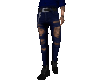 ~S~ Navy Jeans w/ Tatts