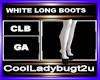 WHITE LONG BOOTS