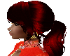 Red black ponytail Sydni