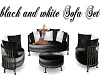 black and white Sofa Set
