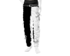 black and white pants
