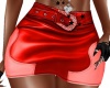 Red Leather Skirt RL