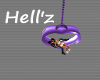 hellz purple heart chair