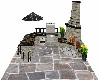 Stone Brick Patio BBQ