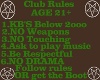 club rule sign