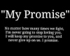 My Promise Wall Quote