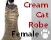 Cream Cat Robe Female
