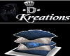 Blue Silver Pillows