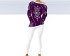 Purple/White Sweater Fit