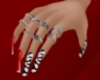 zebra&red sexy nails