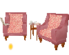 Pink cafe chairs