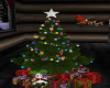 xmas tree w/flying santa