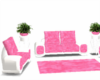 Passion Pink Couch Set
