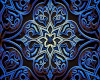 Round rug blue
