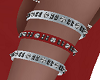 *J* Armband Red Silver