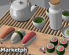 Sushi w/ Matcha Latte