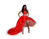 Red heart gown