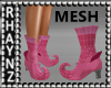 Curled Toe Boots Mesh