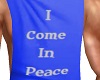 Come  In Peace Tank Blue