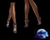 Blue x strappy heels