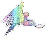 rainbow angel stretched