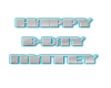 HAPPY B-DAY sign